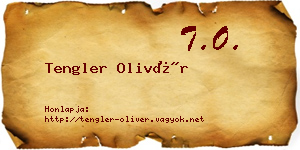 Tengler Olivér névjegykártya